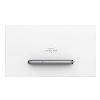 Villeroy & Boch ViConnect E300 Mechanical Flush Plate - White & Satin - 922169N5