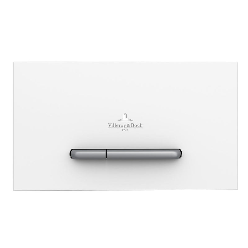 Villeroy & Boch ViConnect E300 Mechanical Flush Plate - White & Satin