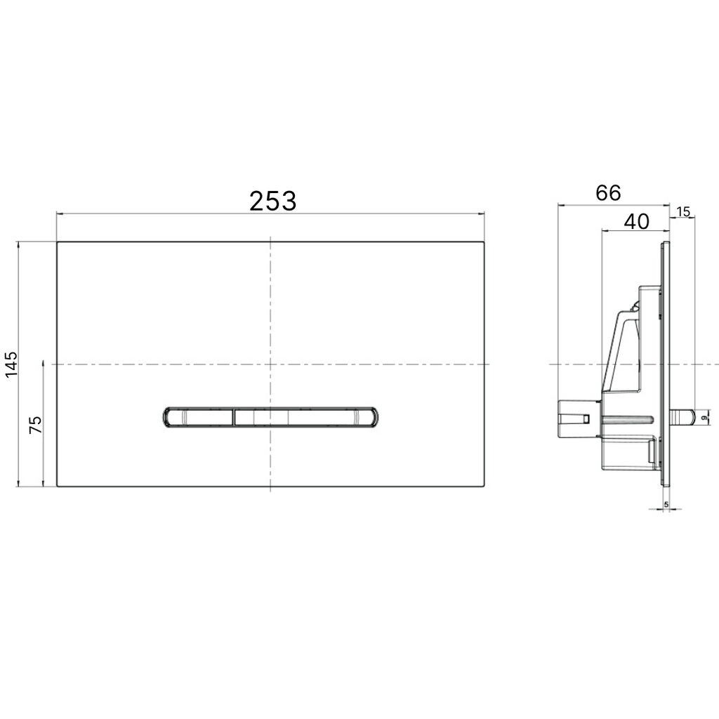 Villeroy & Boch ViConnect E300 Mechanical Flush Plate - Satin