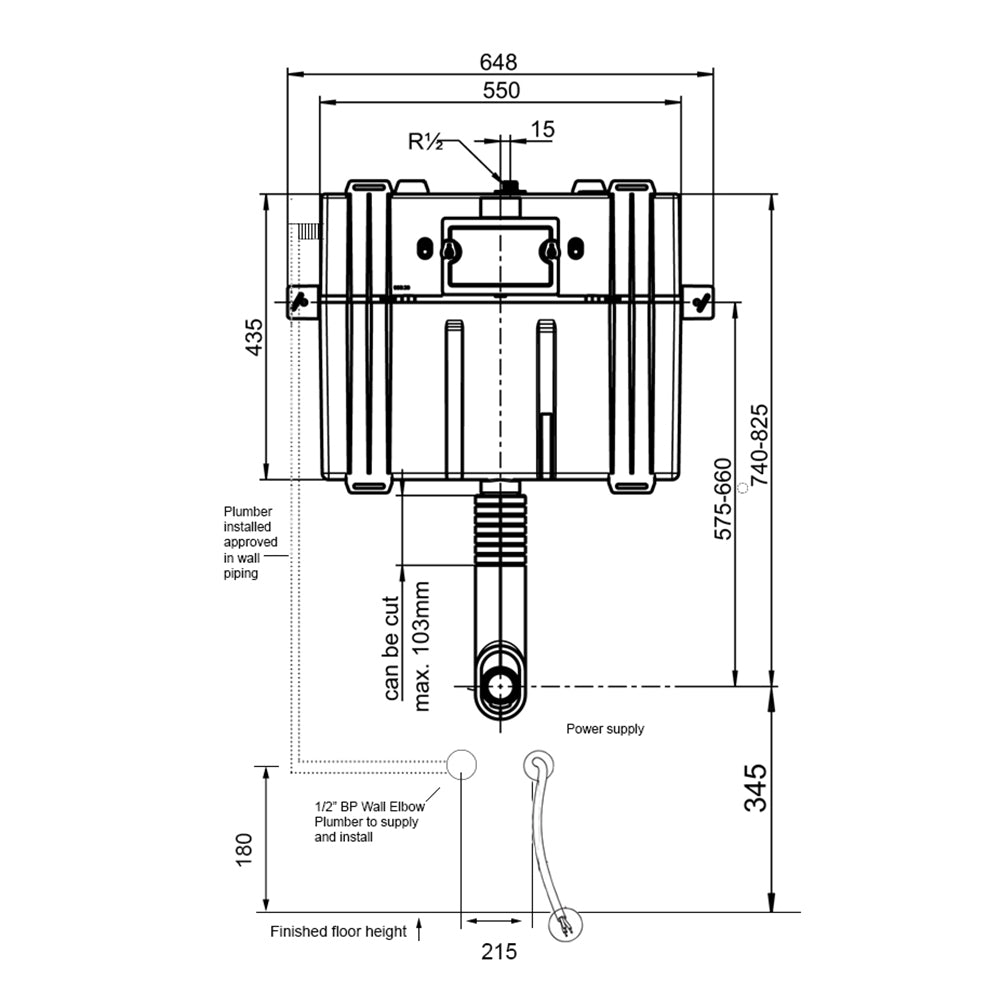 Villeroy & Boch ViConnect 80 Smart Cistern - 92233300WB