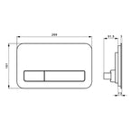 Villeroy & Boch ViConnect M200 Mechanical Glass Flush Plate - Glossy Black - 922400RB