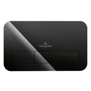 Villeroy & Boch ViConnect M200 Mechanical Glass Flush Plate - Glossy Black - 922400RB