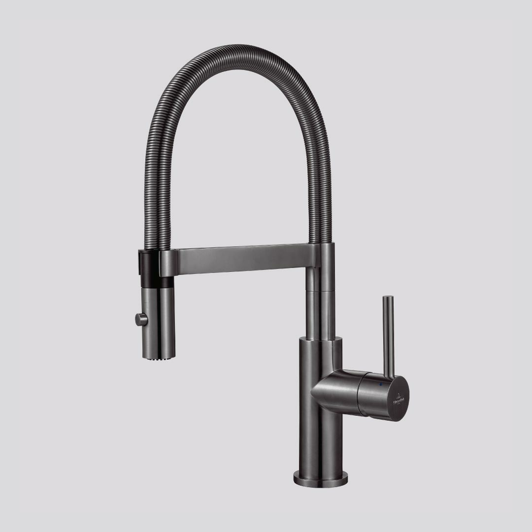 Villeroy & Boch Steel Expert Compact Kitchen Mixer - LF Gun Metal 94088S7