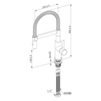 Villeroy & Boch Steel Expert Compact Kitchen Mixer - LF Brushed Stainless Steel 94088LC