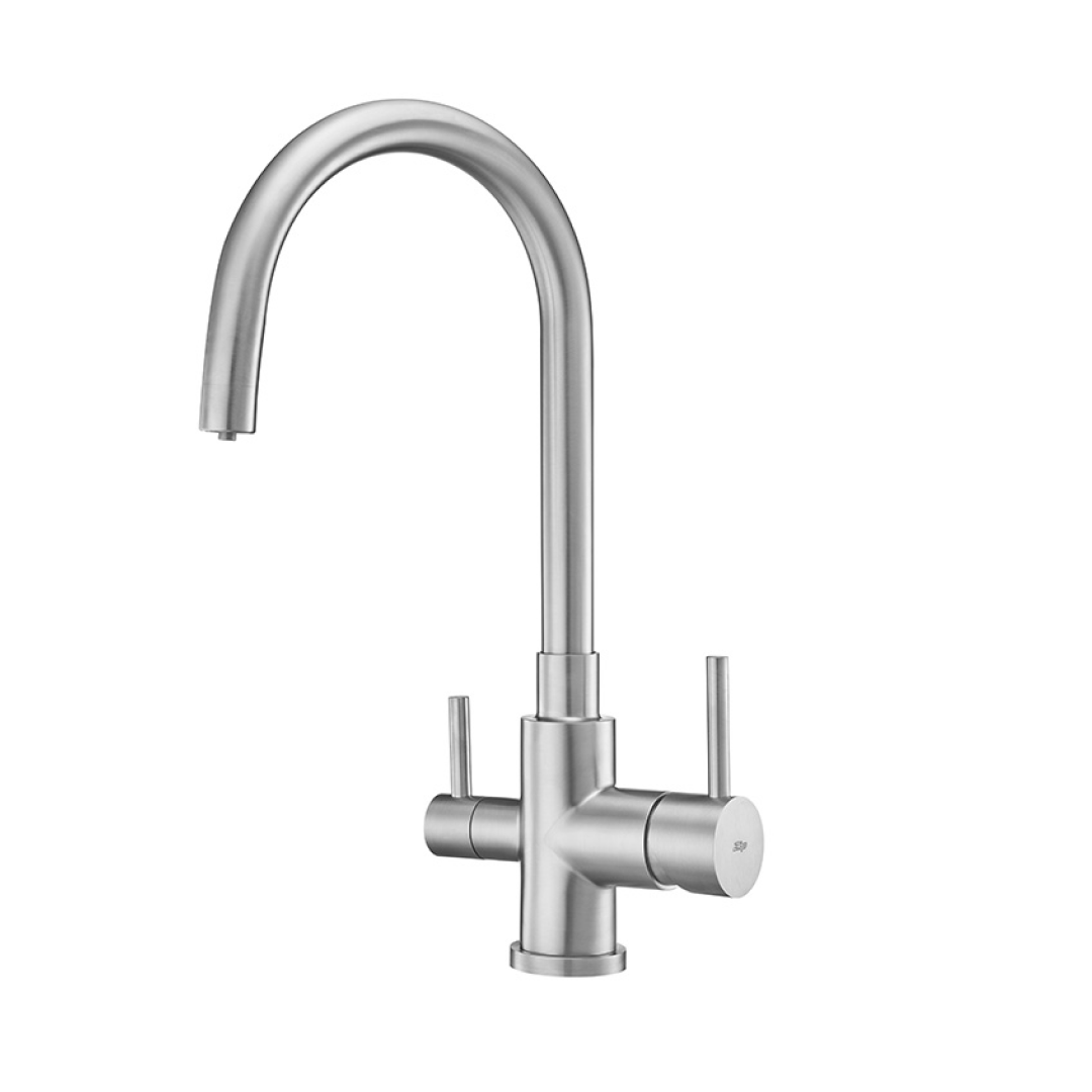 Zip 94574 3 Way Brushed Stainless Steel Filtered Mixer Tap - Includes Filter