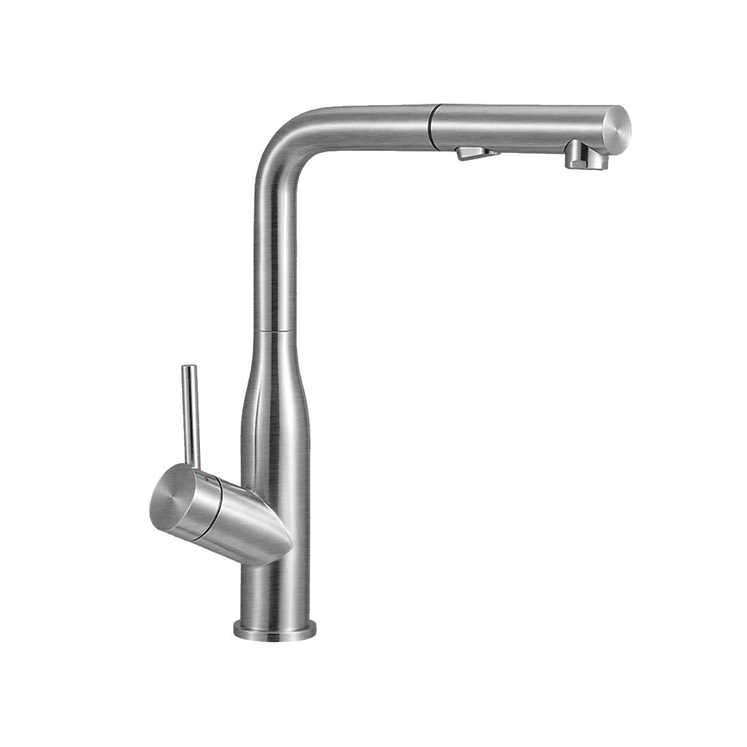 Villeroy & Boch Modern Steel 2.0 Pull Out Sink Mixer - Brushed Stainless Steel - 9610W1LC