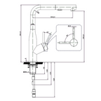 Villeroy & Boch Modern Steel 2.0 Pull Out Sink Mixer - Brushed Stainless Steel - 9610W1LC