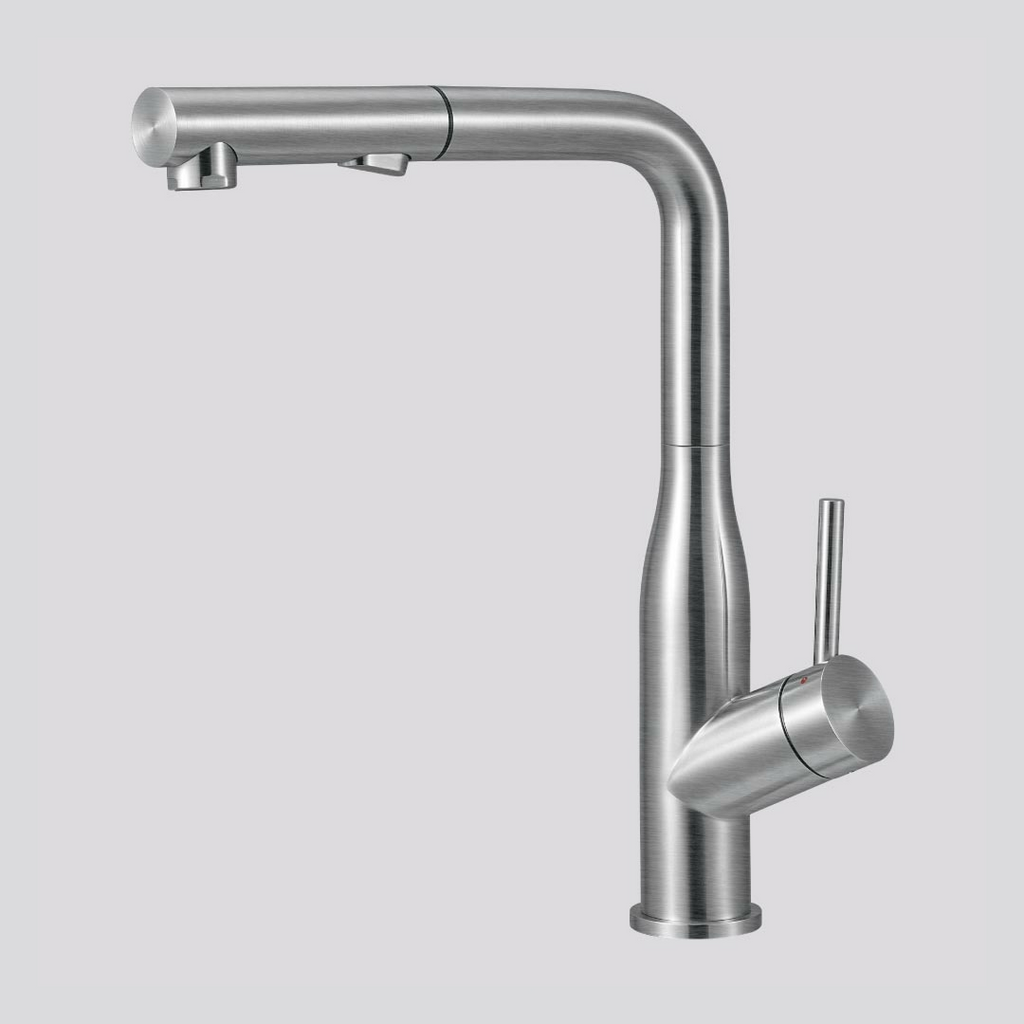Villeroy & Boch Modern Steel 2.0 Pull Out Spray Sink Mixer - LF Brushed Stainless Steel 96188LC