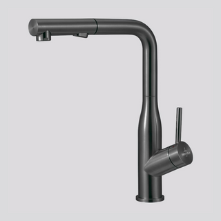 Villeroy & Boch Modern Steel 2.0 Pull Out Spray Sink Mixer - LF Gun Metal 96188S7