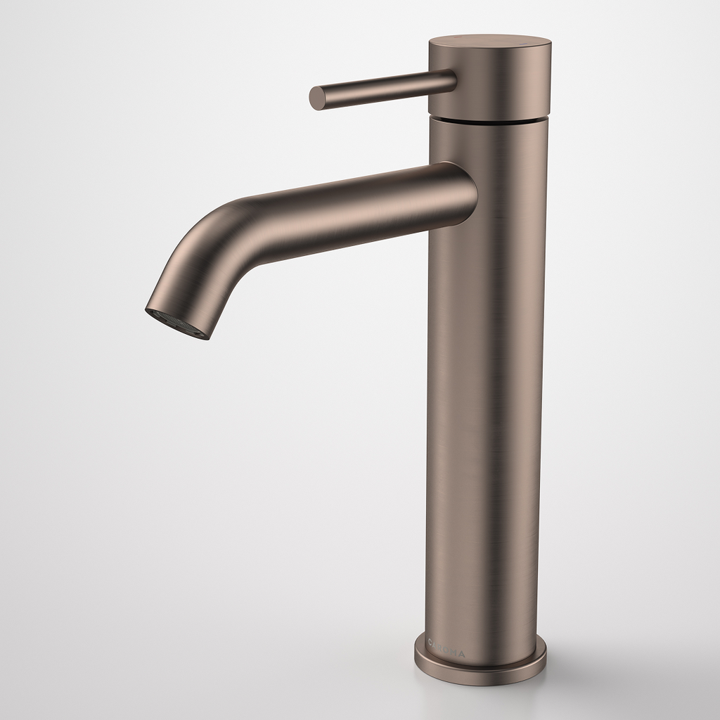 Caroma Liano II Mid Tower Basin Mixer  - Brushed Bronze - LF - 96342BBZ6AF
