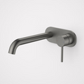 Caroma Liano II 210mm Wall Basin & Bath Mixer (Includes In-Wall Body) - LF Gun Metal - 96353GM6AF