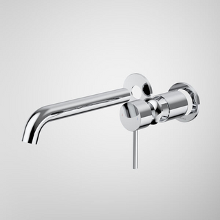 Caroma Liano II 210mm Wall Basin & Bath Mixer with Round Cover Plates (Trim Kit Only) - LF Chrome - 96356C6AF