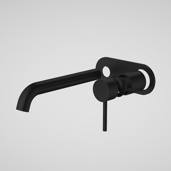 Caroma Liano II 210mm Wall Basin / Bath Trim Kit (Round Cover Plate) - LF Matte Black - 96357B6AF