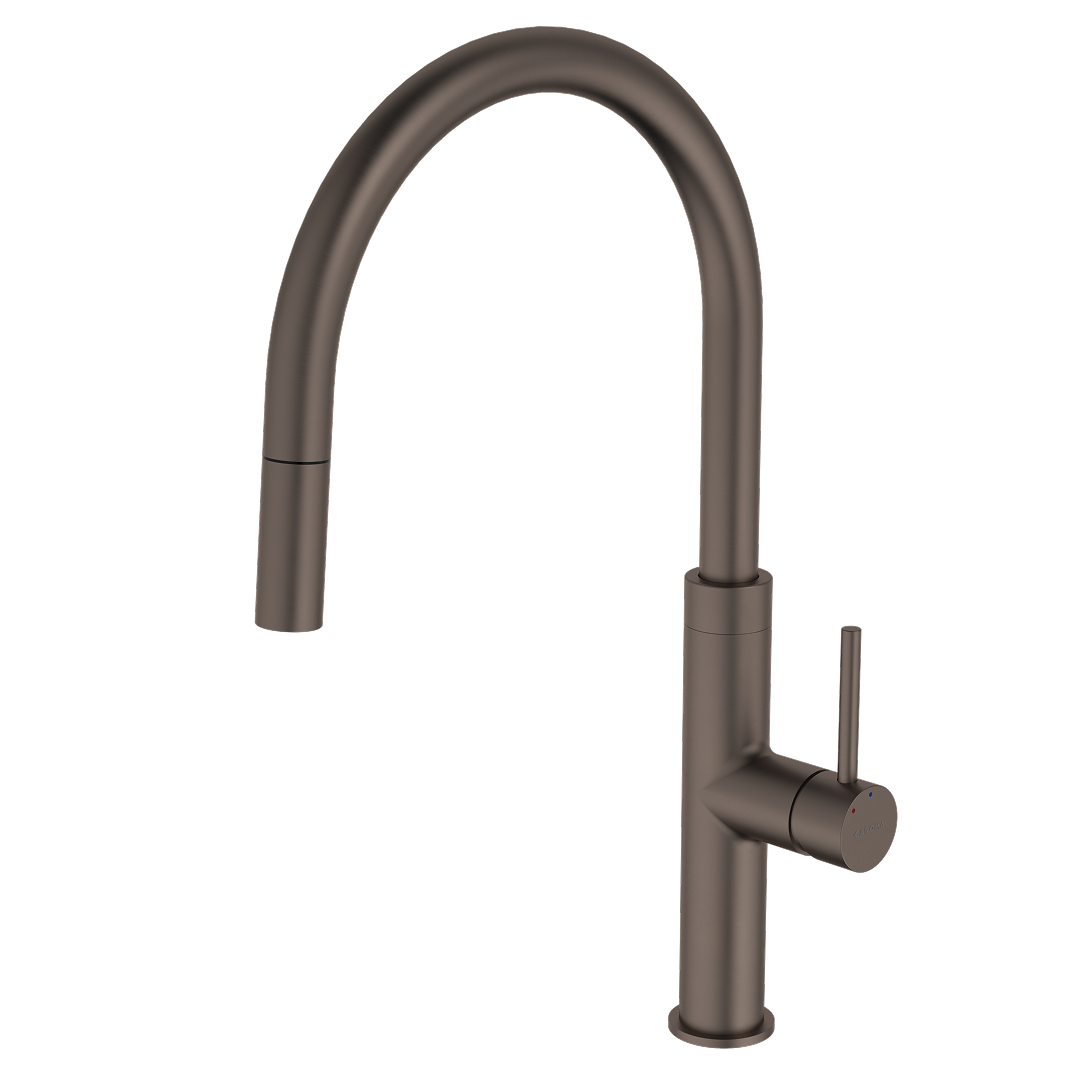 Caroma Liano II Pull Out Sink Mixer - Brushed Bronze - LF - 96380BBZ56AF