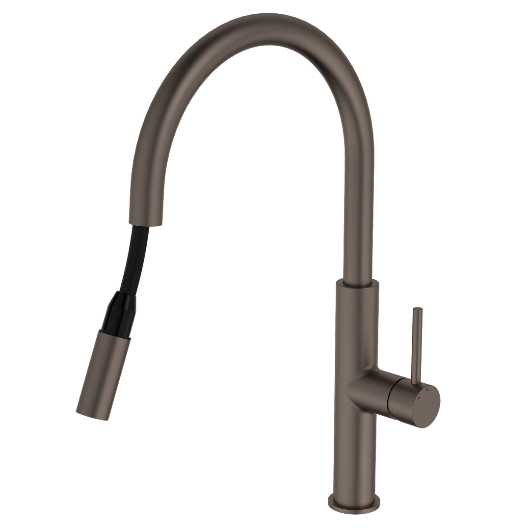 Caroma Liano II Pull Out Sink Mixer - Brushed Bronze - LF - 96380BBZ56AF