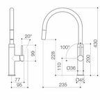 Caroma Liano II Pull Out Sink Mixer - LF Chrome - 96380C56AF