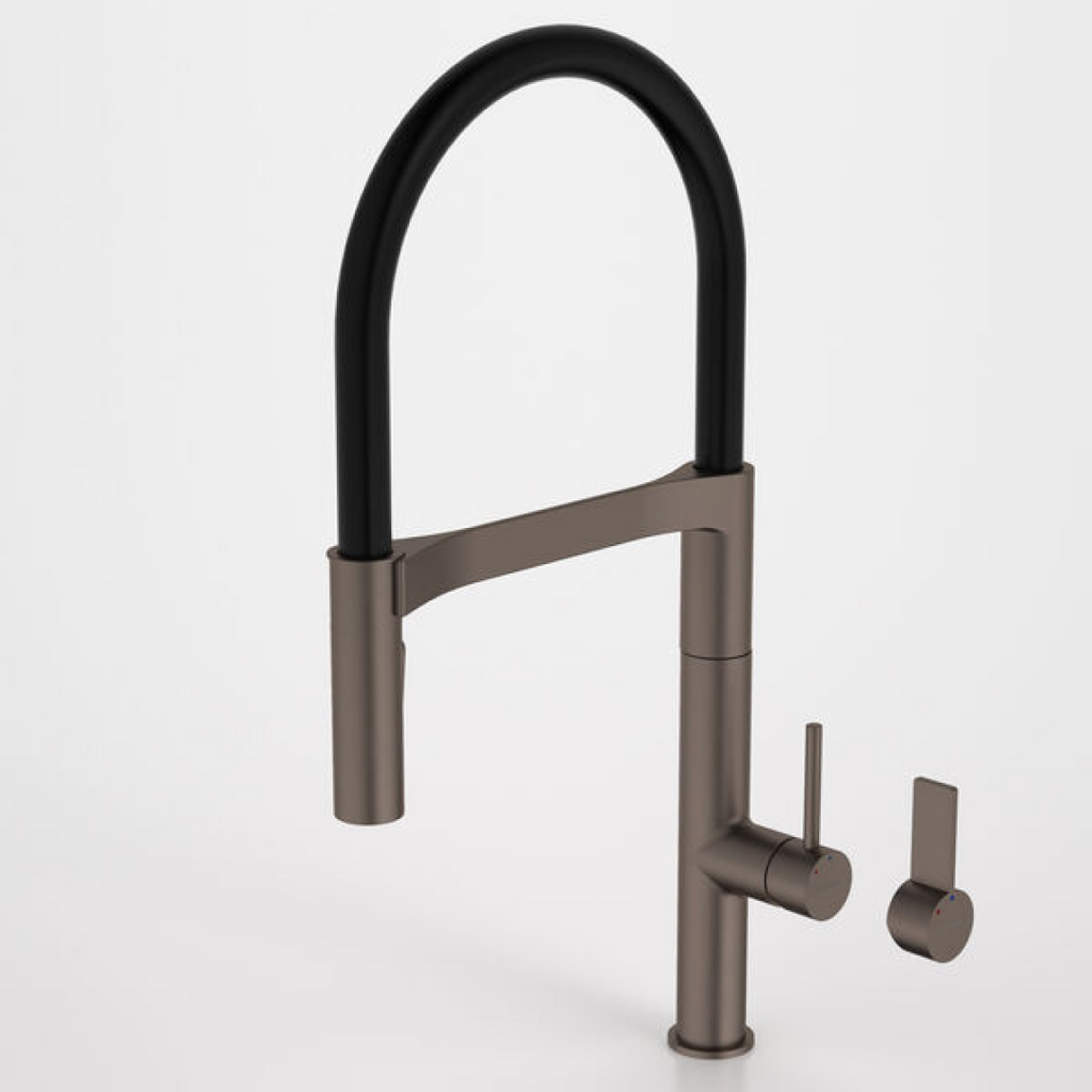 Caroma Liano II Pull Down Sink Mixer with Dual Spray - Brushed Bronze - LF - 96381BBZ56AF