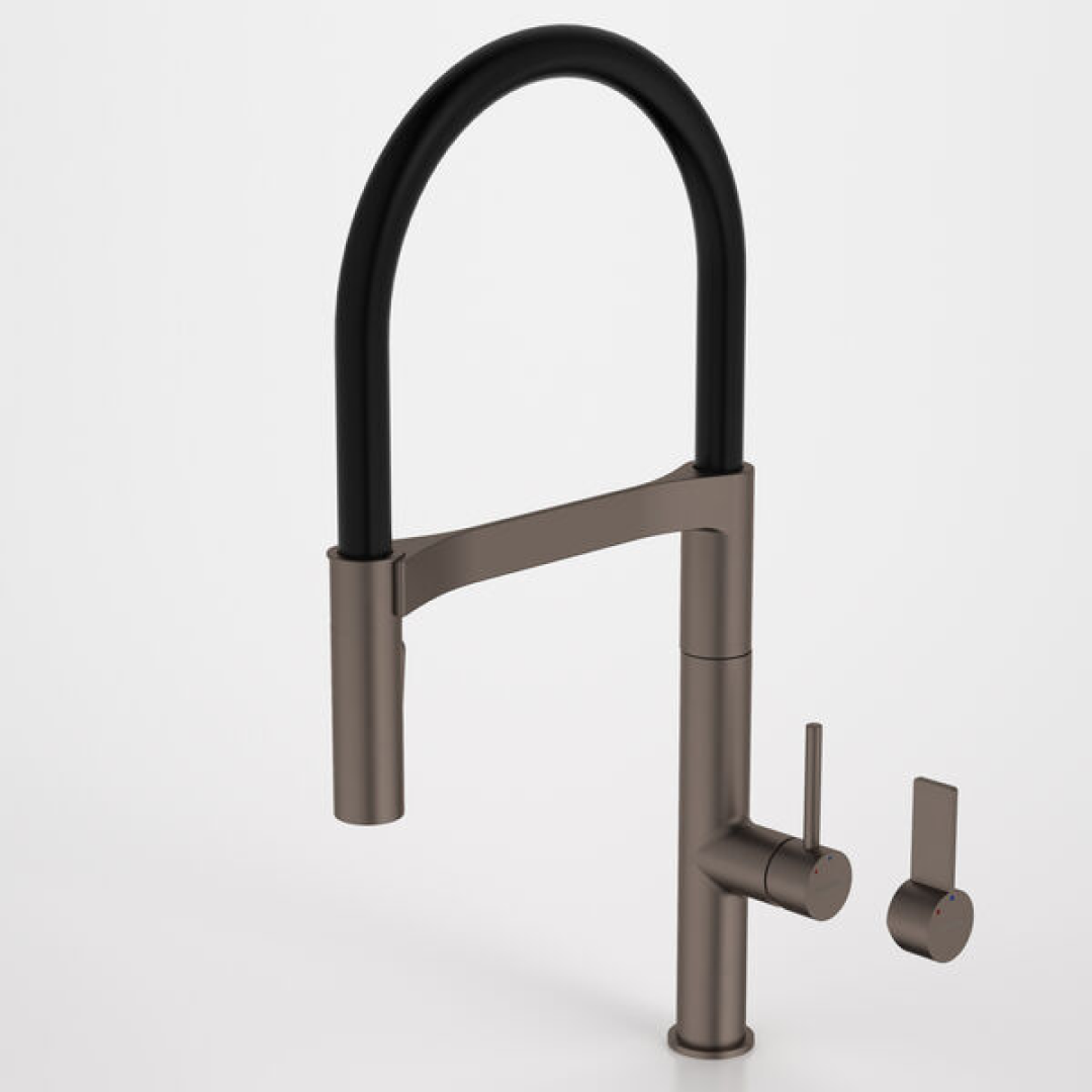 Caroma Liano II Pull Down Sink Mixer with Dual Spray - Brushed Bronze - LF - 96381BBZ56AF