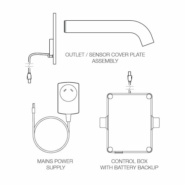 Caroma Liano II 175mm Sensor Hob Outlet Trim Kit - LF Chrome - 96387C6AF