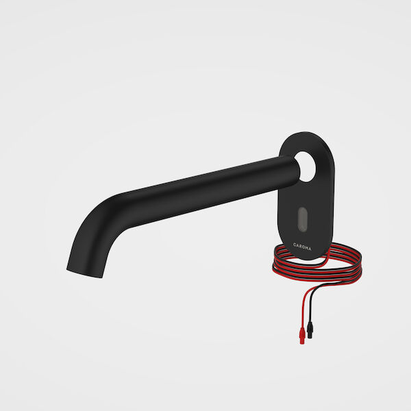 Caroma Liano II 210mm Sensor Wall Outlet Trim Kit - LF Matte Black - 96389B6AF