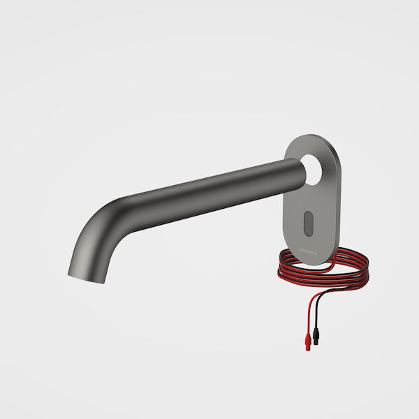 Caroma Liano II 210mm Sensor Wall Outlet Trim Kit - LF Gun Metal - 96389GM6AF