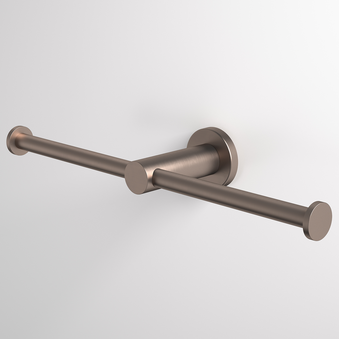 Caroma Liano II Double Toilet Roll Holder - Brushed Bronze - 96442BBZ