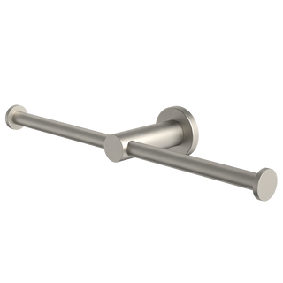 Caroma Liano II Double Toilet Roll Holder - Brushed Nickel - 96442BN