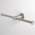 Caroma Liano II Double Toilet Roll Holder - Brushed Nickel - 96442BN