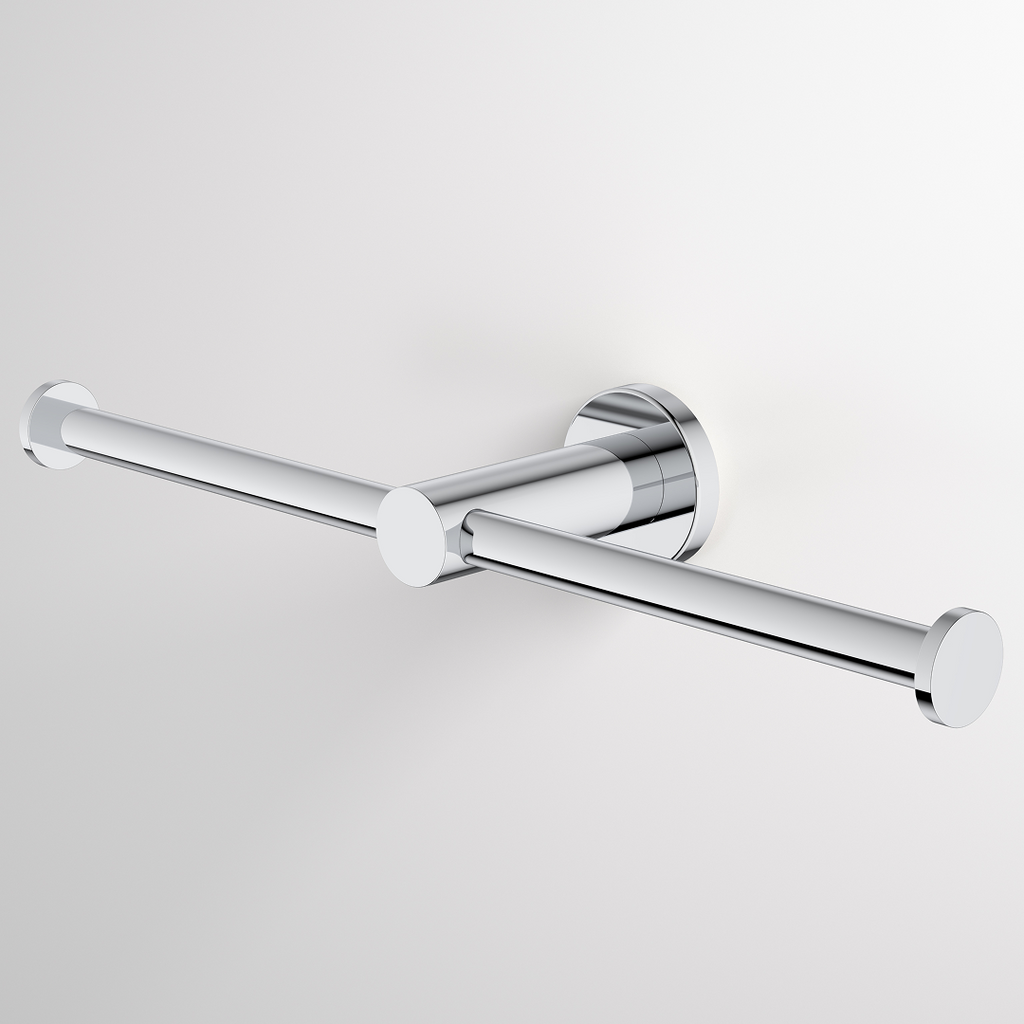 Caroma Liano II Double Toilet Roll Holder - Chrome - 96442C