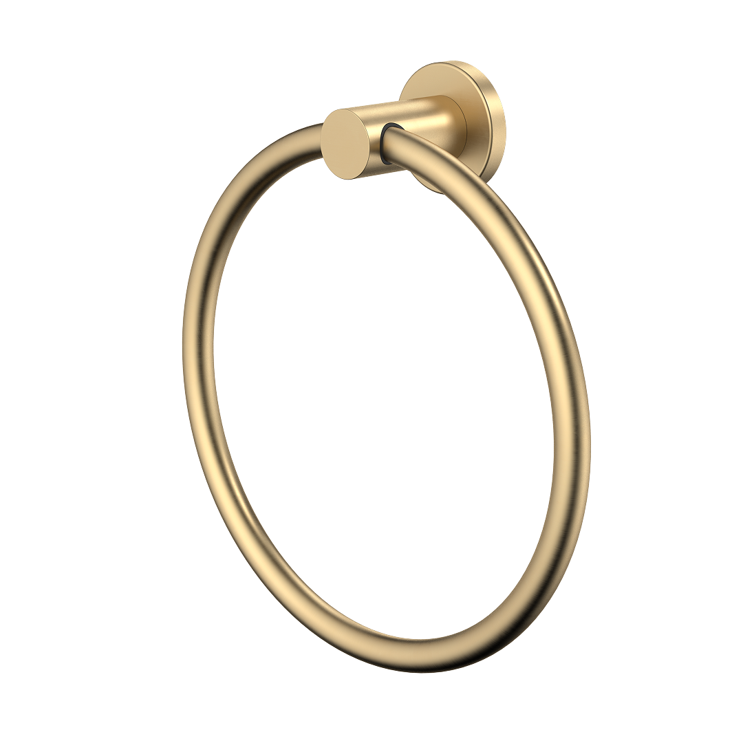Caroma Liano II Towel Ring - Brushed Brass - 96443BB