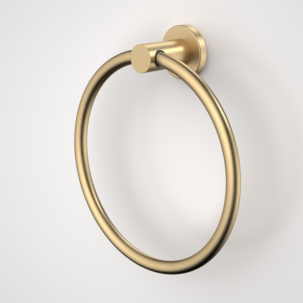 Caroma Liano II Towel Ring - Brushed Brass - 96443BB