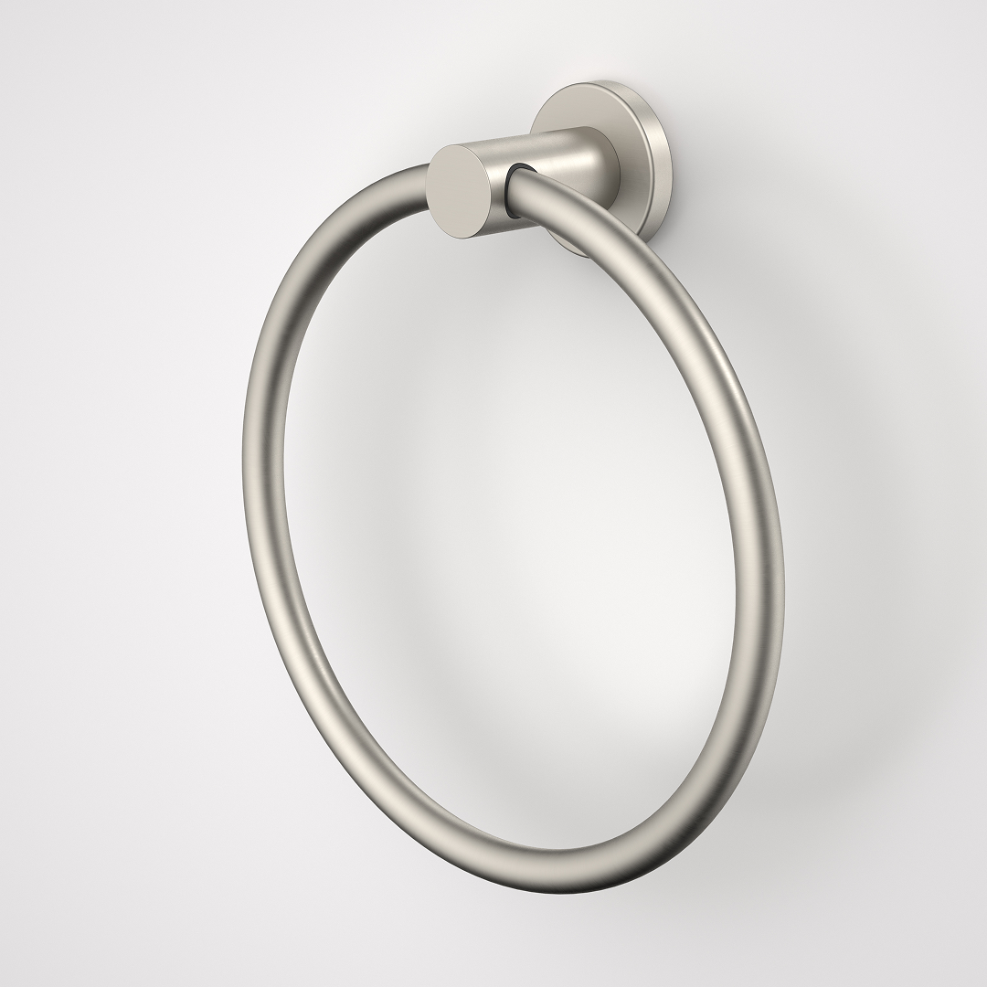 Caroma Liano II Towel Ring - Brushed Nickel - 96443BN