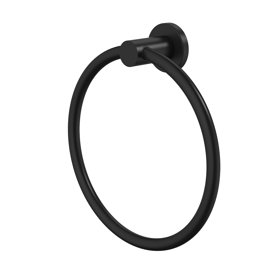 Caroma Liano II Towel Ring - Matte Black - 96443B