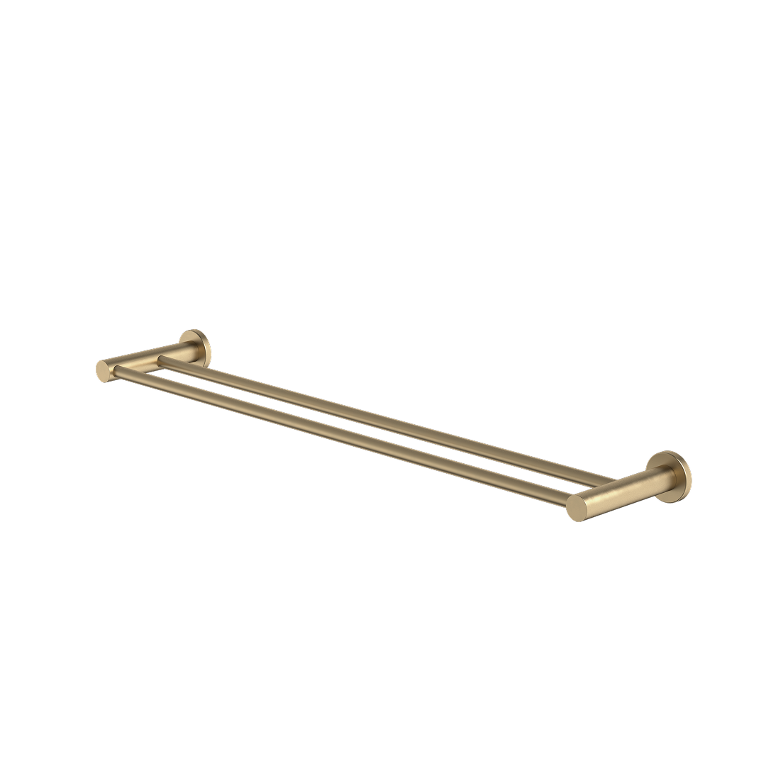 Caroma Liano II Double Towel Rail 640mm - Brushed Brass - 96447BB