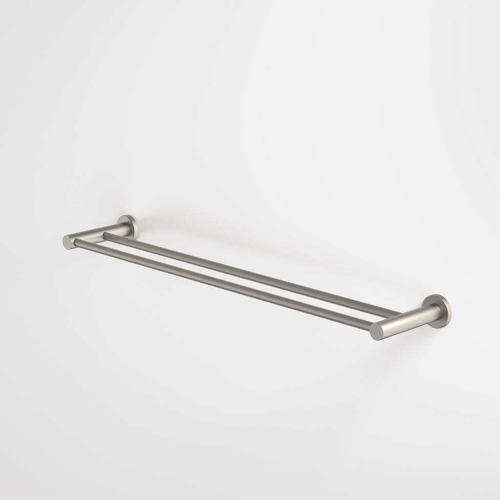 Caroma Liano II Double Towel Rail 640mm - Brushed Nickel - 96447BN