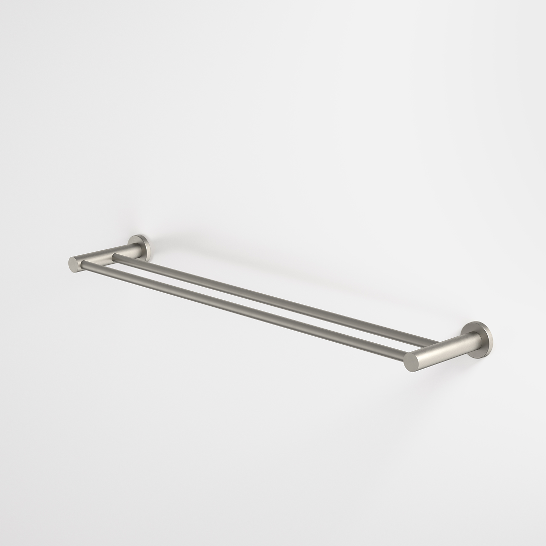 Caroma Liano II Double Towel Rail 640mm - Brushed Nickel - 96447BN
