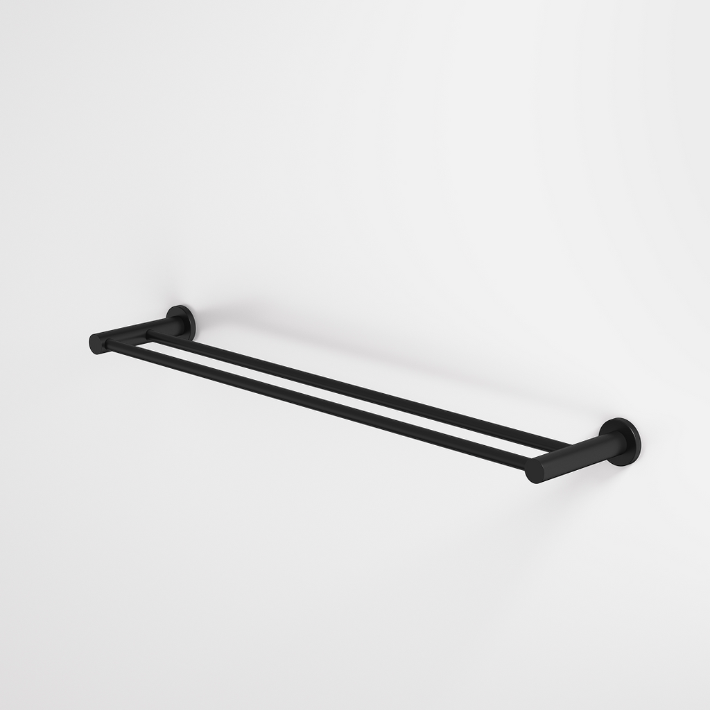 Caroma Liano II Double Towel Rail 640mm - Matte Black - 96447B