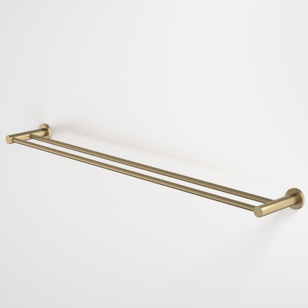 Caroma Liano II Double Towel Rail 840mm - Brushed Brass - 96448BB