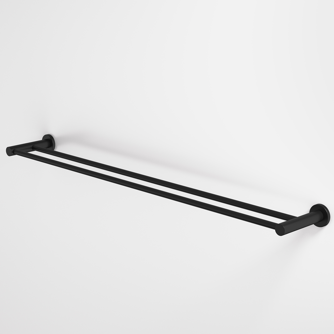 Caroma Liano II Double Towel Rail 840mm - Matte Black - 96448B