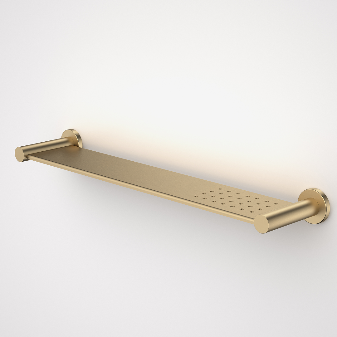 Caroma Liano II Bathroom Shelf - Brushed Brass - 96449BB