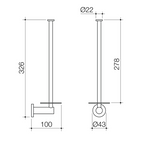 Caroma Liano II Spare Toilet Roll Holder - Brushed Brass - 96452BB