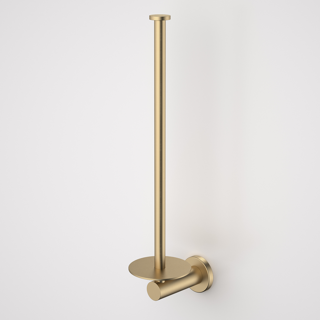 Caroma Liano II Spare Toilet Roll Holder - Brushed Brass - 96452BB