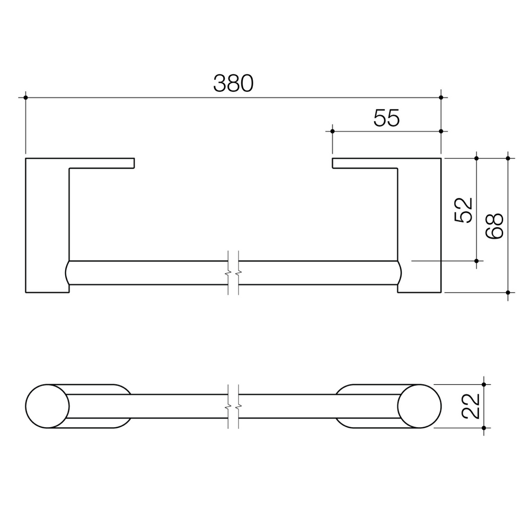 Caroma Liano II Hand Wall Basin Integrated Towel Rail - Brushed Brass - 96457BB