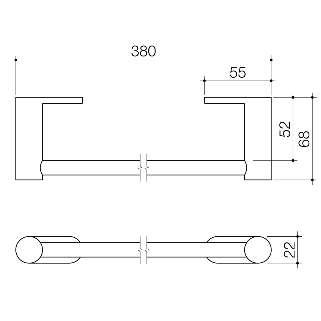 Caroma Liano II Hand Wall Basin Integrated Towel Rail - Brushed Brass - 96457BB