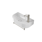 Caroma Liano II Hand Wall Basin Integrated Towel Rail - Brushed Nickel - 96457BN