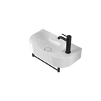 Caroma Liano II Hand Wall Basin Integrated Towel Rail – Matte Black - 96457B