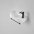 Caroma Liano II Hand Wall Basin Integrated Towel Rail – Matte Black - 96457B