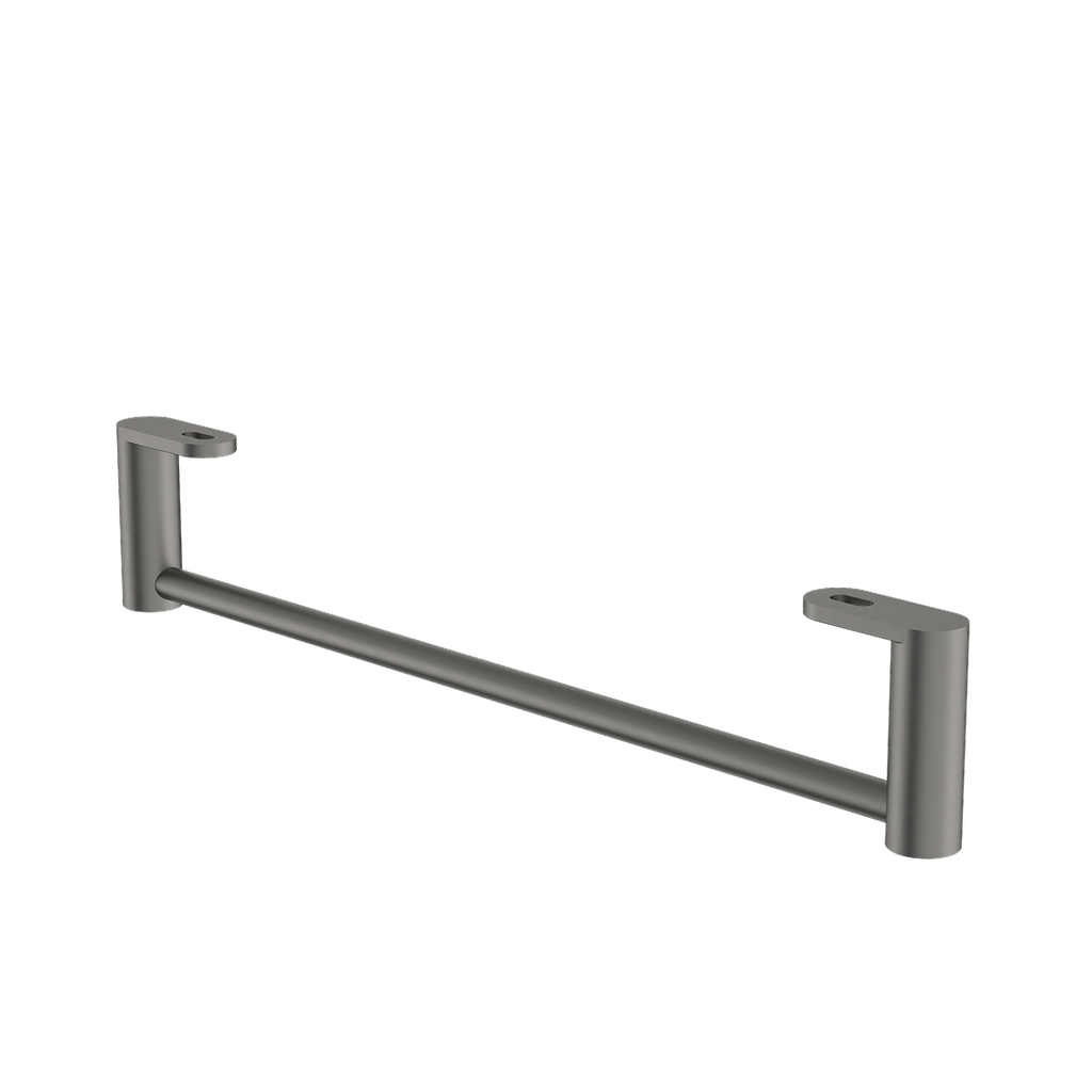 Caroma Liano II Hand Wall Basin Integrated Towel Rail  - Gun Metal - 96457GM