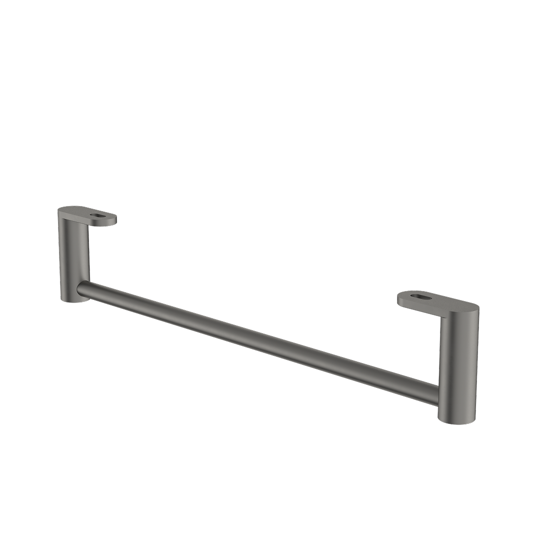 Caroma Liano II Hand Wall Basin Integrated Towel Rail  - Gun Metal - 96457GM