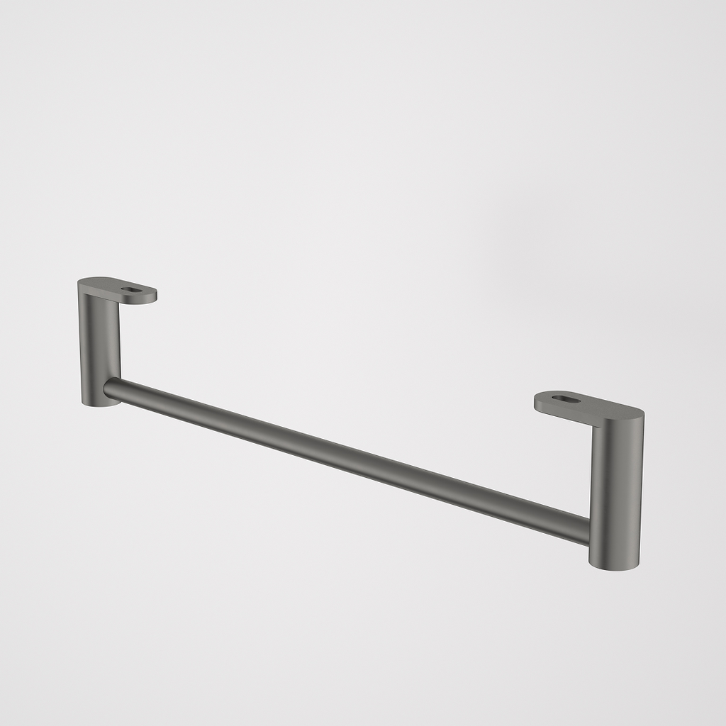 Caroma Liano II Hand Wall Basin Integrated Towel Rail  - Gun Metal - 96457GM